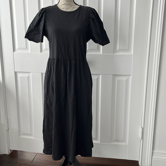 Who What Wear Angle Sleeve Smocked Knit Dress - Picture 1 of 5